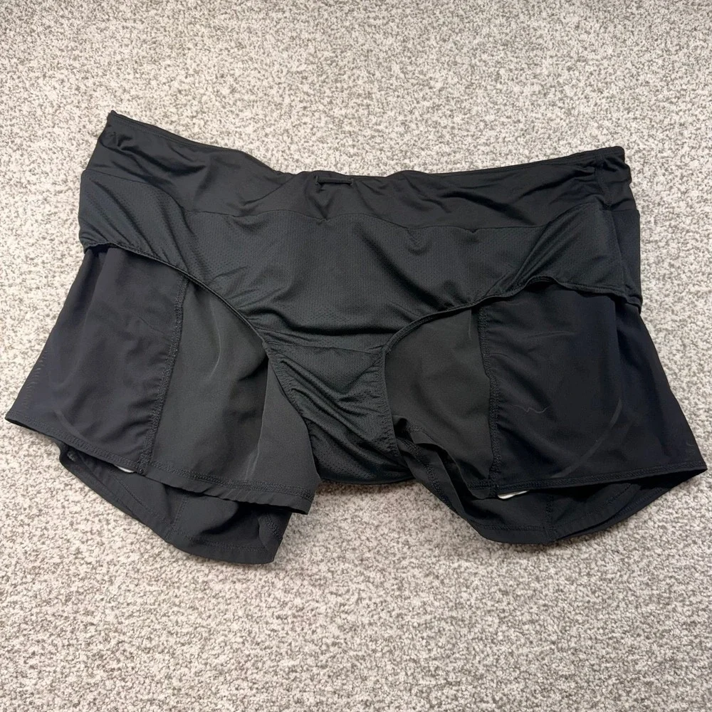 Women's ZYIA‎ Active Black Mesh Energy Lined Athletic Running Shorts Size XXXL
